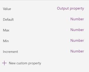 A component can have custom properties of any type.