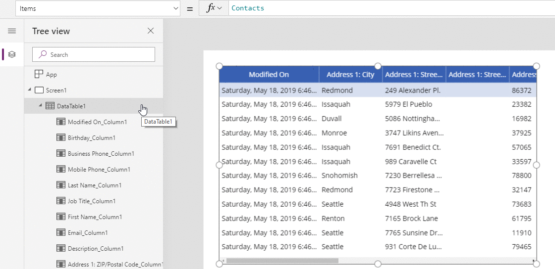 Date Time field in the data table can be formatted from the default LongDateTime format to a ShortDate format.
