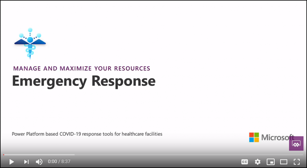 Video for Emergency Response solution.