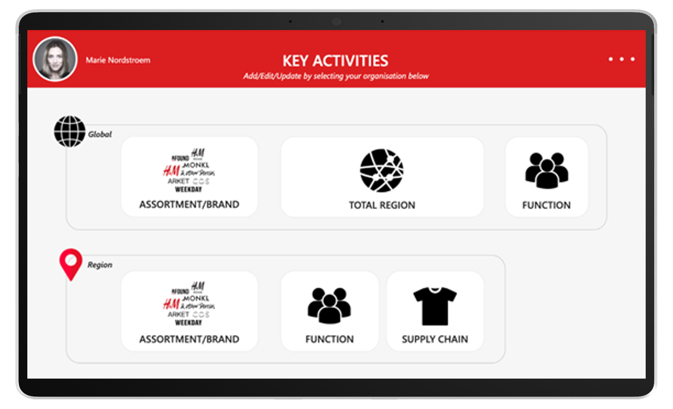 Screenshot of Power Apps solution - Key Activities app